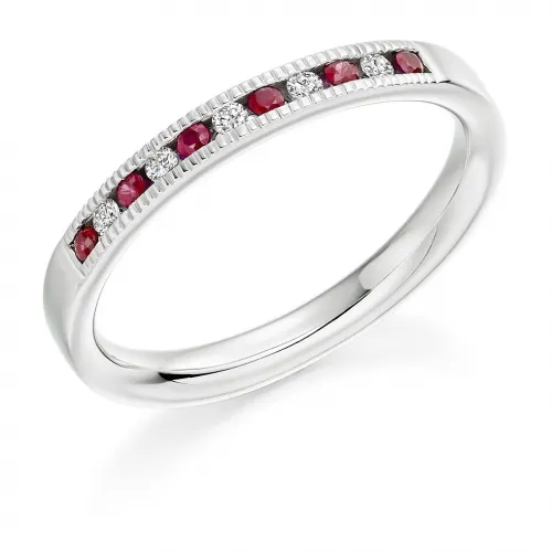 0.15ct Vintage Ruby Engagement Rings